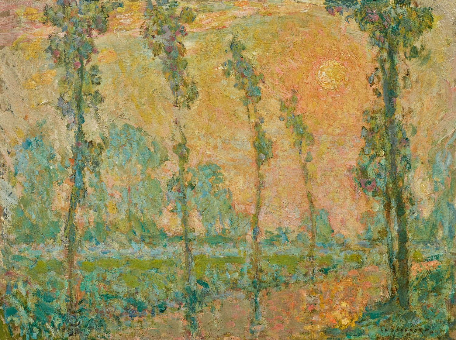 Henri Le Sidaner - Le Ruisseau au soleil levant, 1922 - Jody Klotz